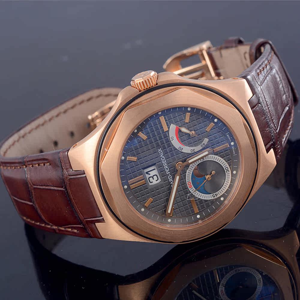 【中古】girard-perregaux/芝柏 18k玫瑰金 自动机械男表