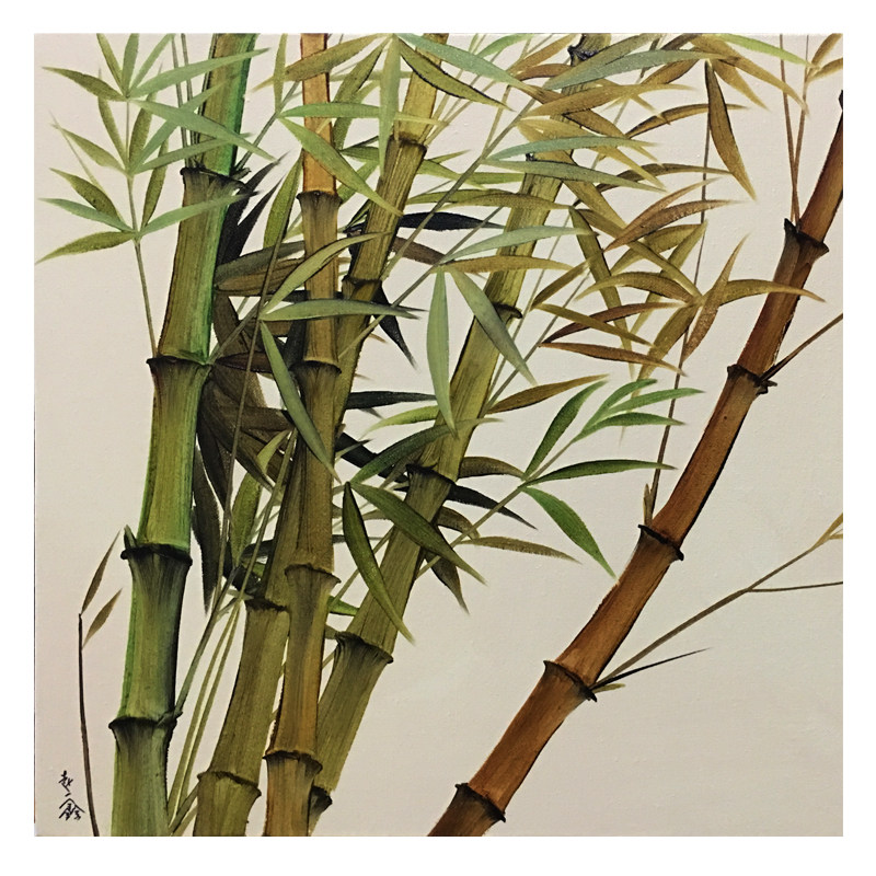 赵一鑫油画作品《竹系列》天津美院