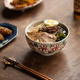 同合日本进口手绘花纹陶瓷碗餐具日式复古田园风家用大饭碗汤碗