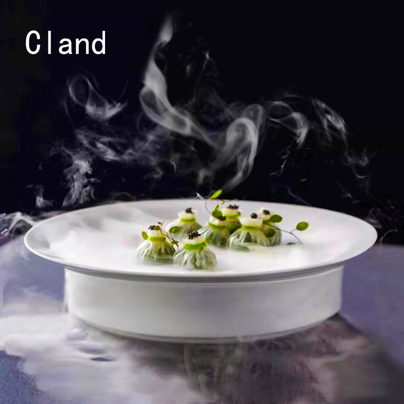 cland创意雾气盘拾久新京菜干冰干炸山药石榴包餐具餐厅创意菜盘