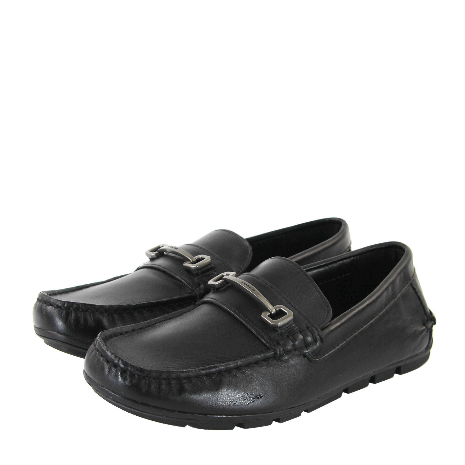 [9.8新]coach蔻驰黑色男士休闲皮鞋 41码