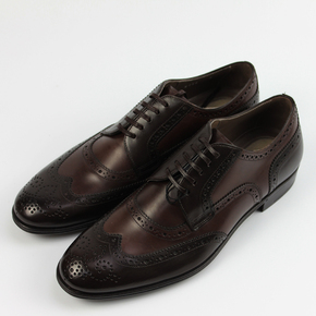 9成新】d/g杜嘉班纳棕色皮质男士皮鞋 6码(40码)成交价062540结束08