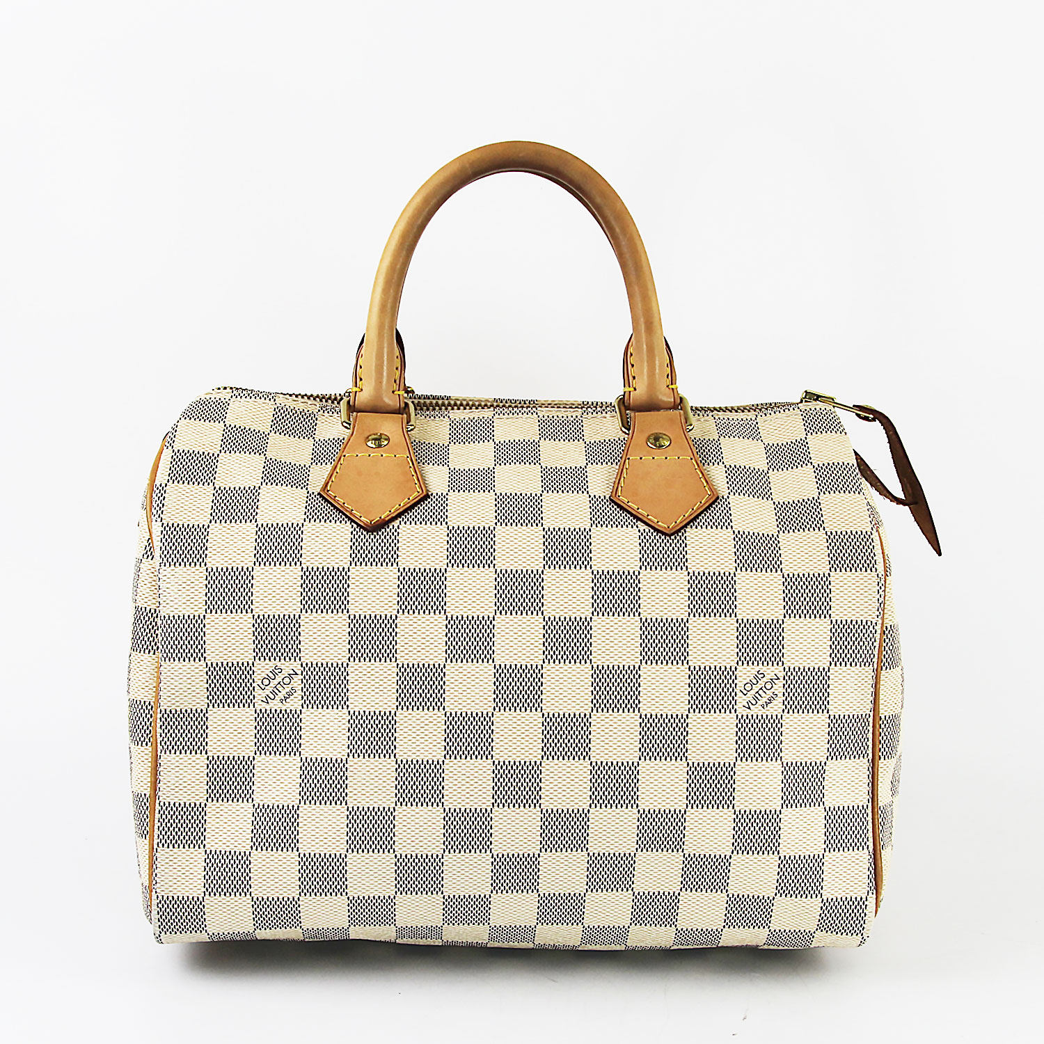 [9.0新]路易威登lv白棋盘格speedy25女士手提包