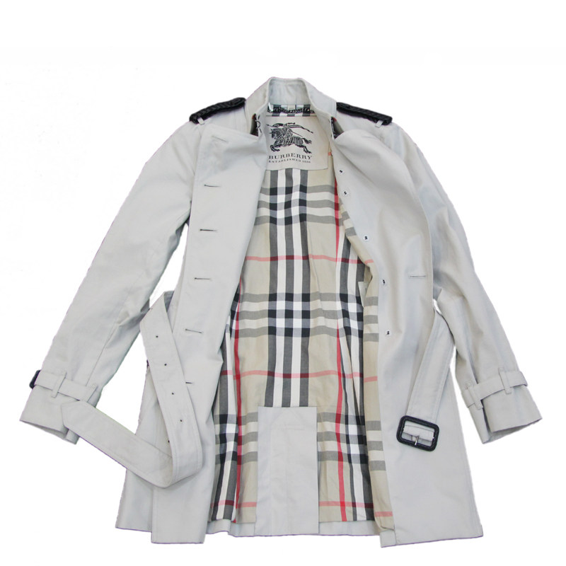 【9.5成新】附票burberry博柏利米灰色经典款女士风 170/80a