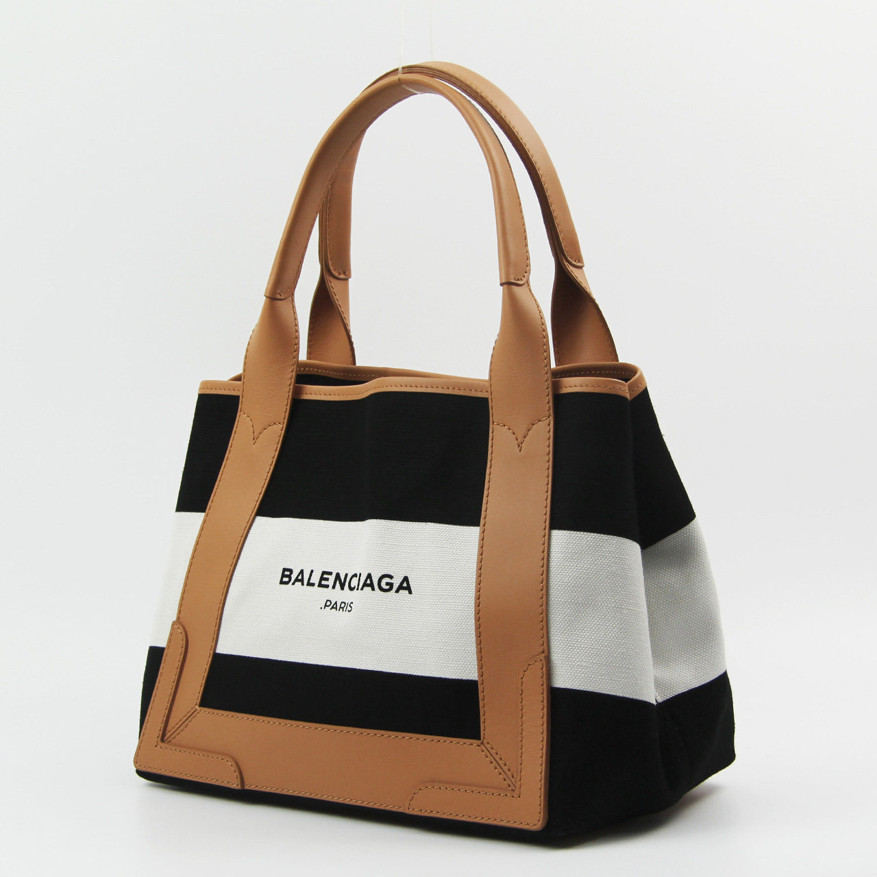 [99新]balenciaga巴黎世家拼色帆布沙滩包