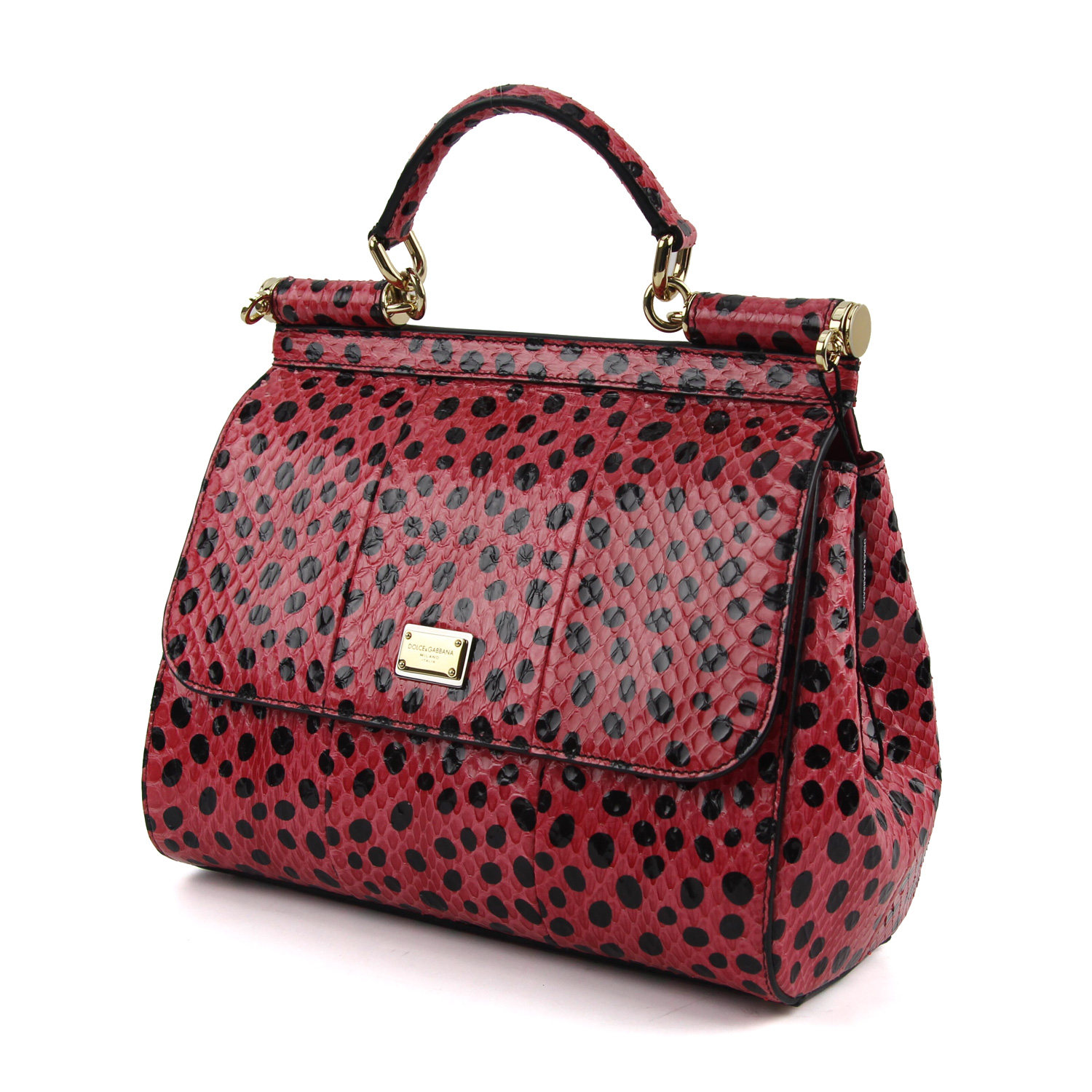 [9.8新]杜嘉班纳dg蛇皮压花纹路西西里女士手提单肩包