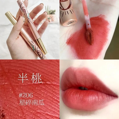半桃奶粉棒唇哑光雾面丝绒学生素颜显白不易掉色口红持久唇彩