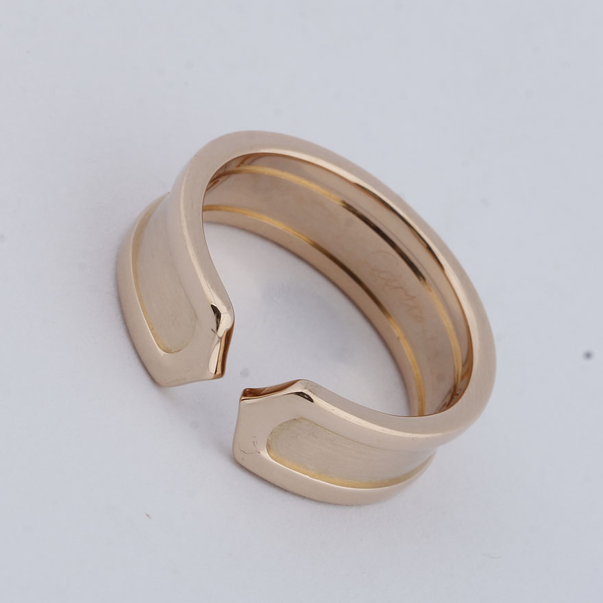 [9.5新]卡地亚cartier中性750玫瑰金开口戒指53#171213704