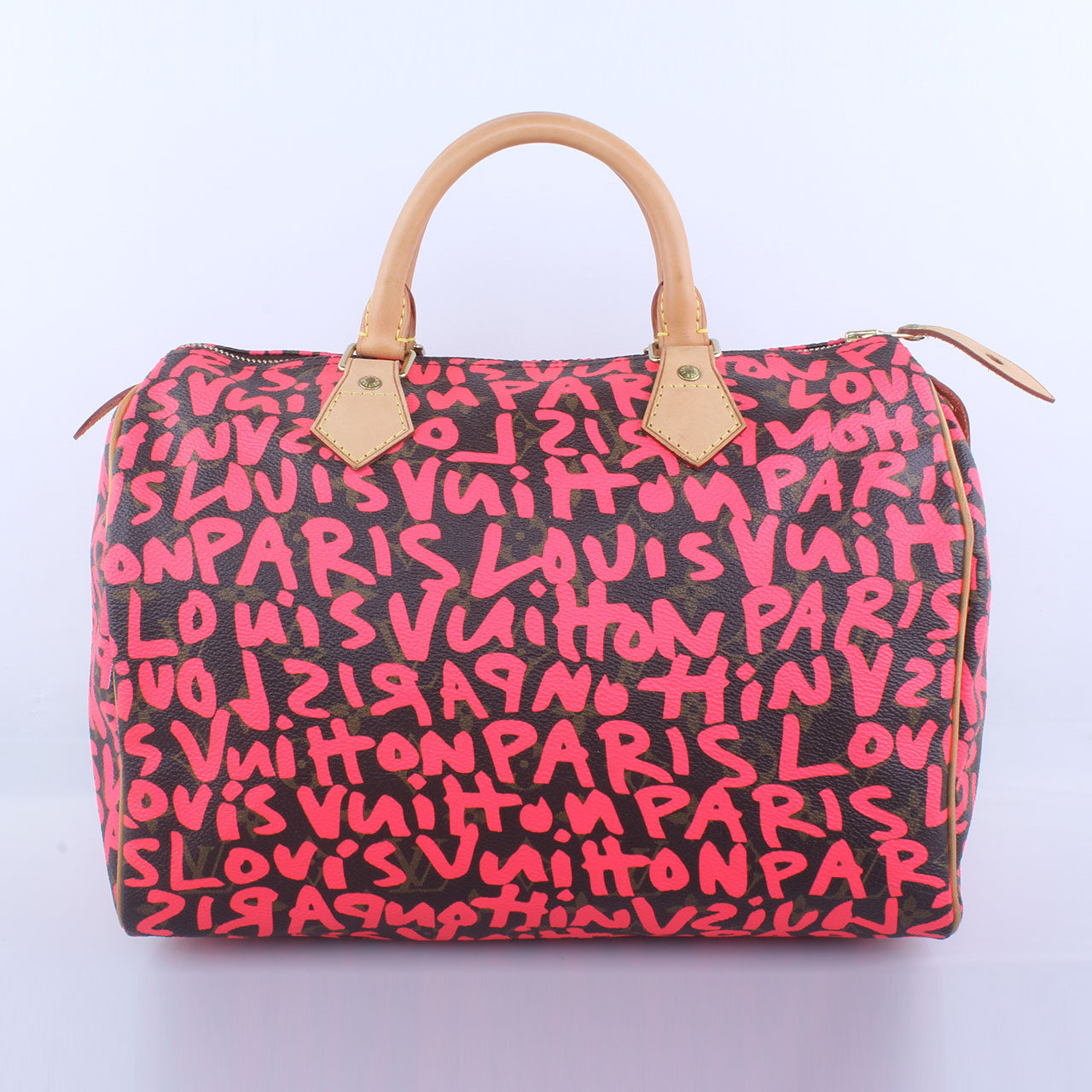 [9.5新]lv/路易威登 老花 字母涂鸦 限量 speedy 手提女包