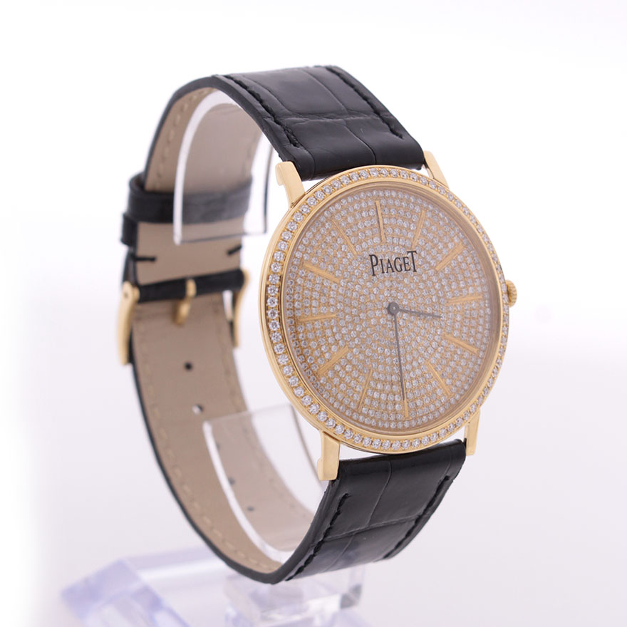 [9.0新]伯爵piaget男士18k黄金手动机械表r24132