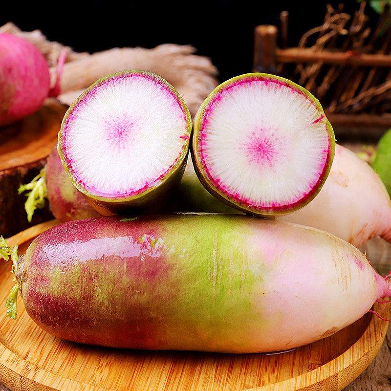 天津沙窝冰糖心萝卜水果萝卜新鲜甜脆水果型心里美红皮冰淇淋萝卜