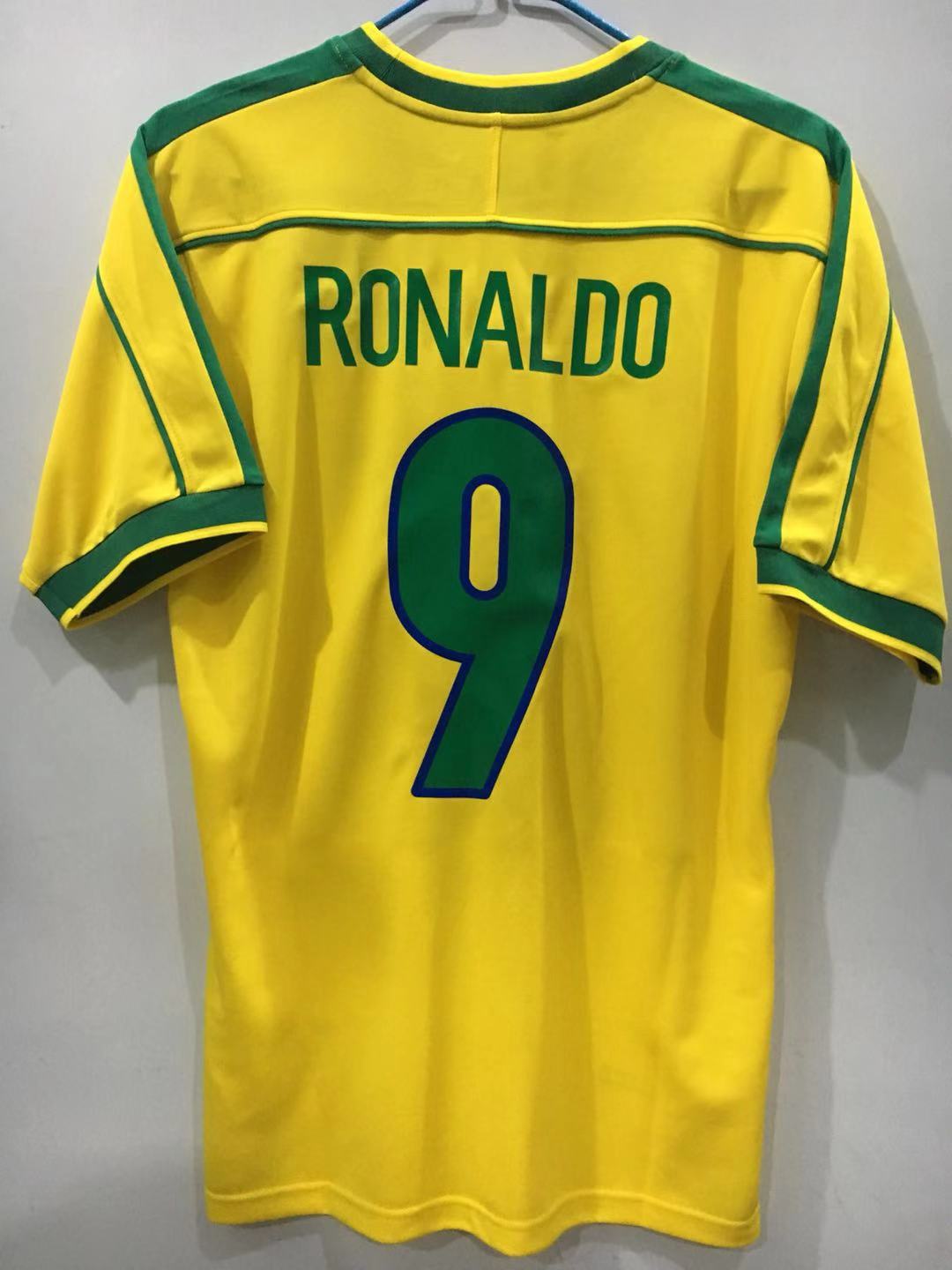 复古球衣98巴西世界杯队足球服9号