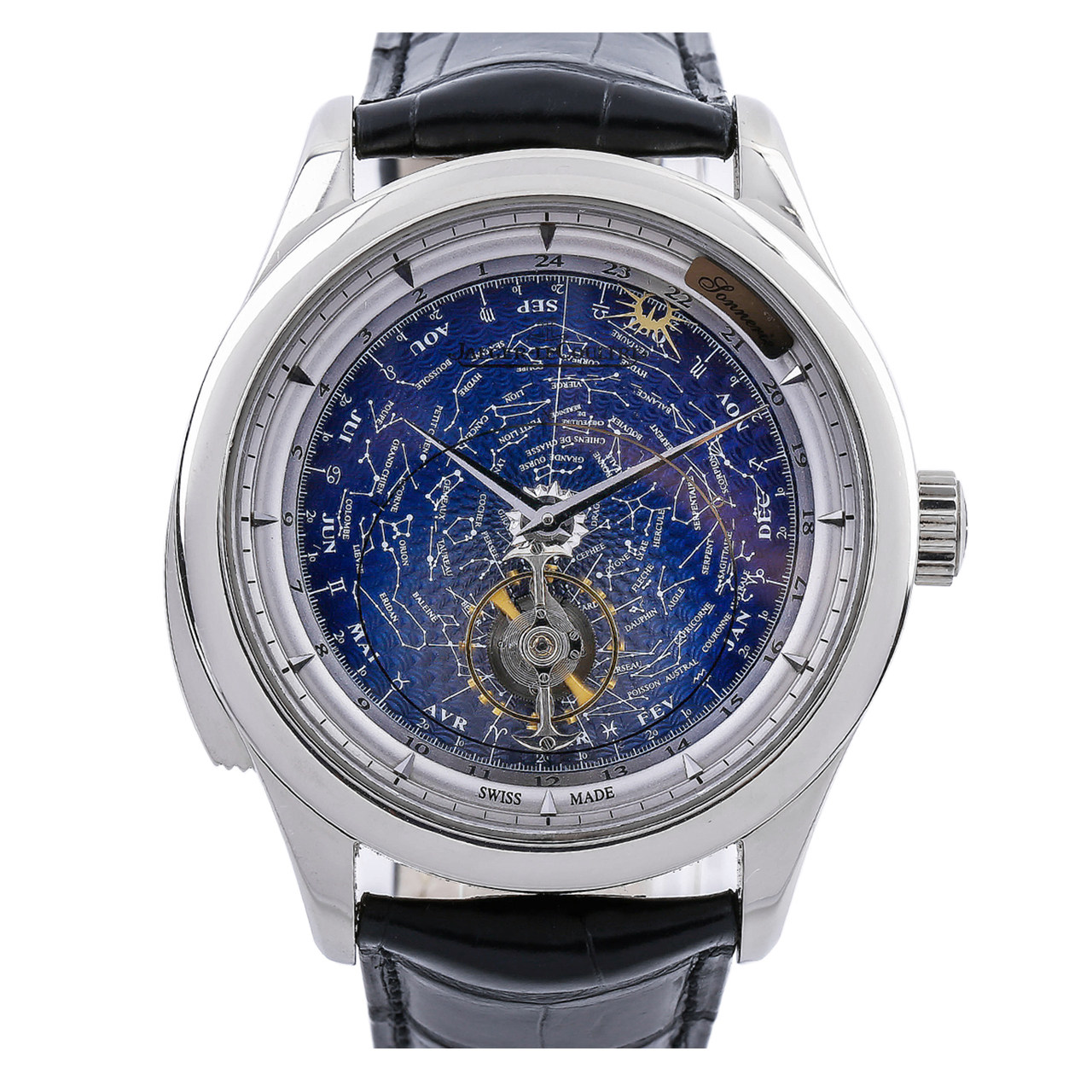 [9.8新]积家男士q5023580星空三问陀飞轮18k白金手动机械