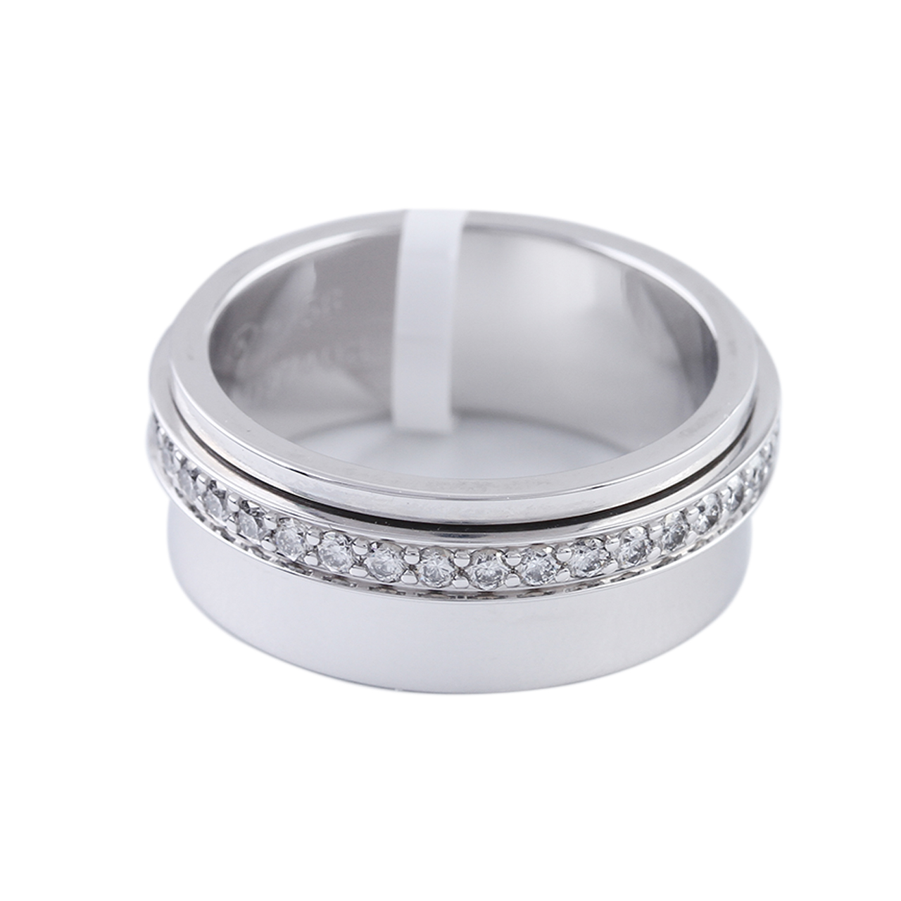 [9.8新]伯爵piaget男士18k白金镶钻possession 56号戒指