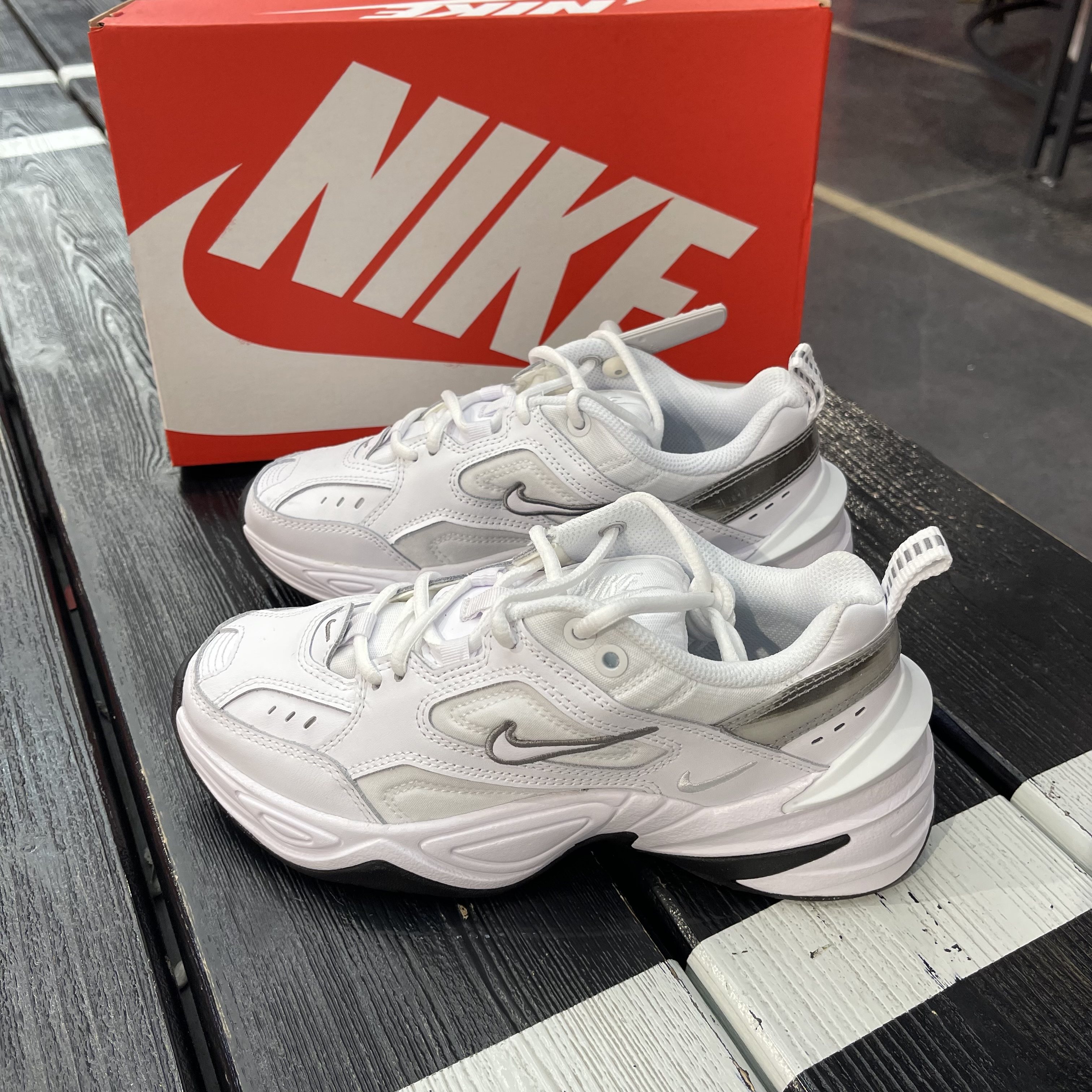 正品nike/耐克m2ktekno白银复古2020休闲运动跑步鞋 bq3378-100