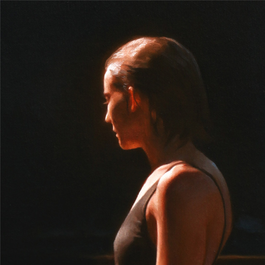 姜国栋《女人侧面》油画原创孤品|新锐青年画家