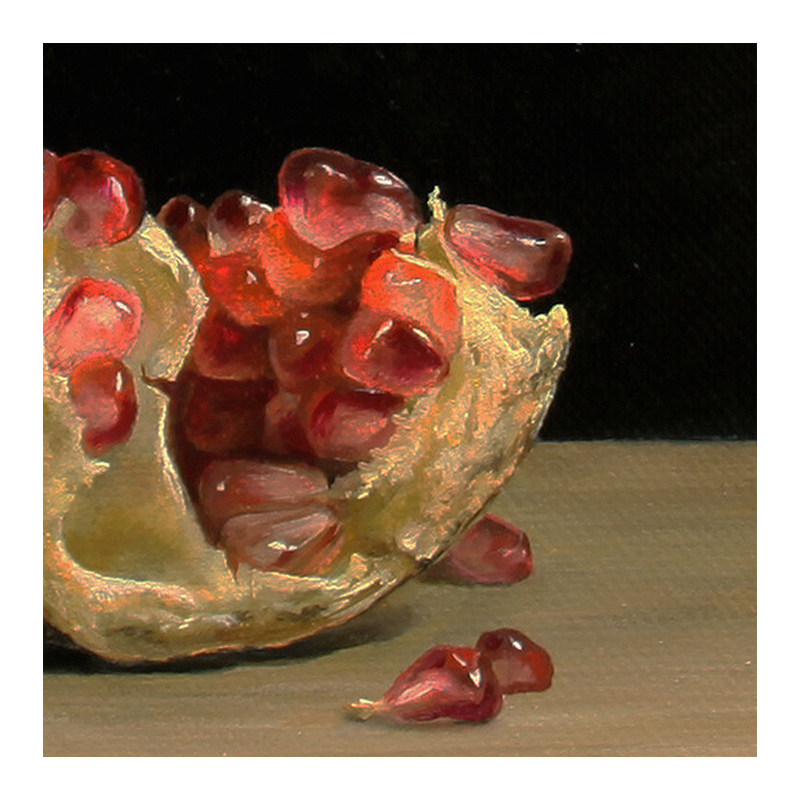 姜国栋《红色石榴》超写实油画原作孤品|实力打造经典