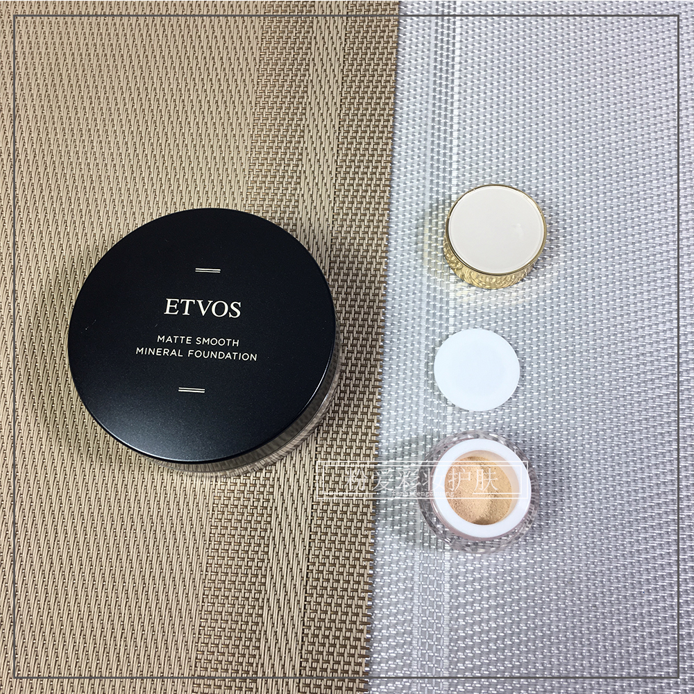 现货日本ETVOS哑光无暇矿物粉质粉底小样控油持久可用小黑盖