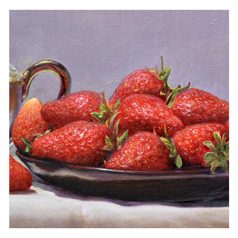 【即刻拍】 王洪升 《草莓》 布面油画