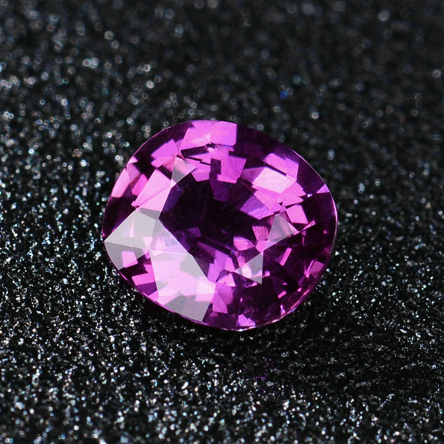 1.10ct天然紫色蓝宝石裸石 火彩好 提供款式设计镶嵌 5044