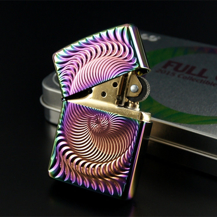 美国zippo打火机c15年度版限量中盔甲炫彩螺纹28883收藏男纪念女