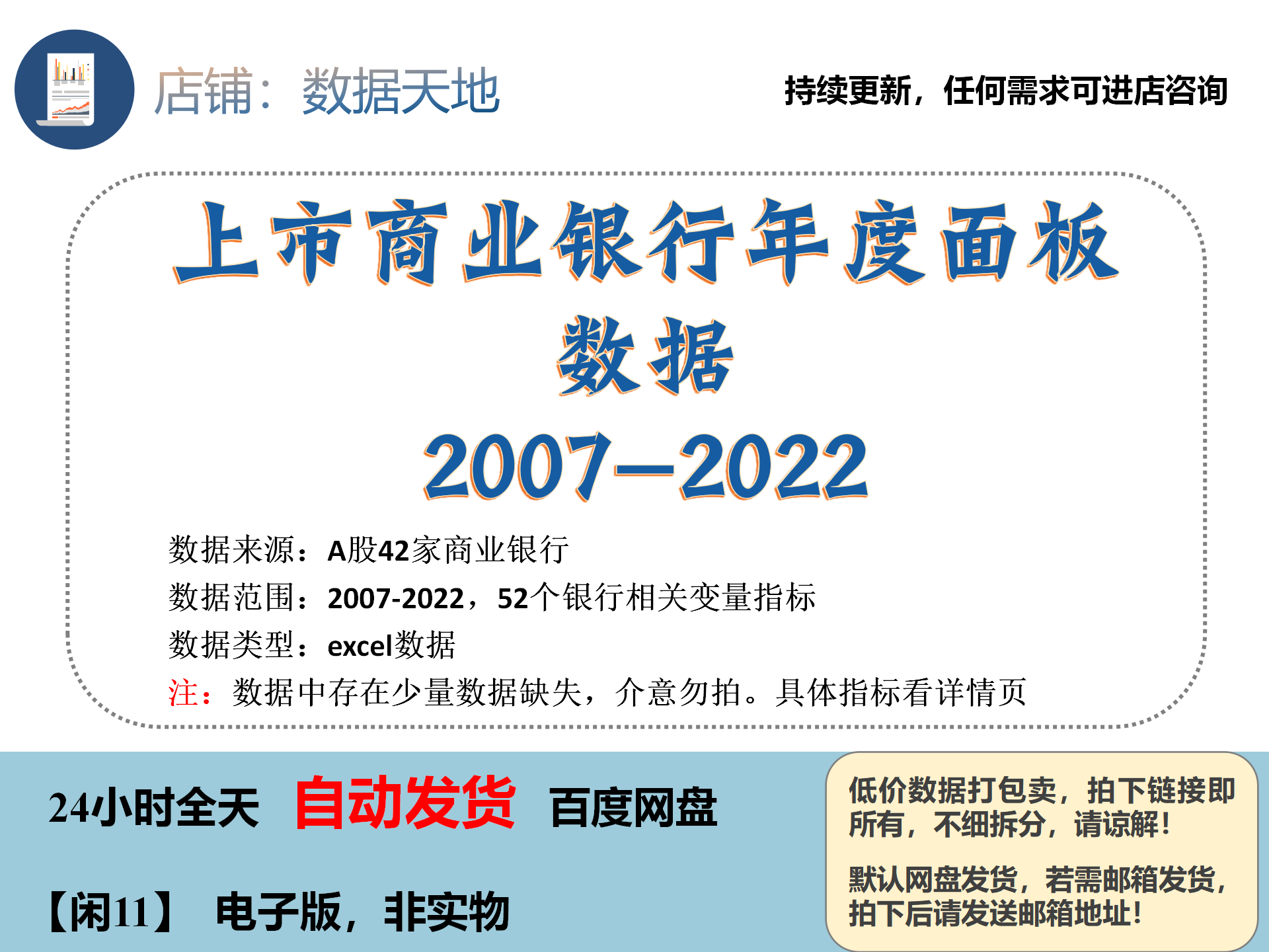 上市42家商业银行面板数据控制变量大全2022更新Excel