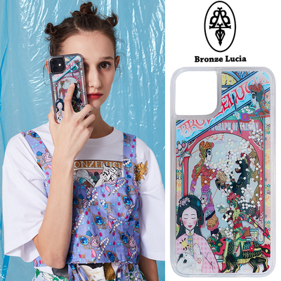 bronze lucia皮影戏适用于苹果iphone 12/pro/max全包流沙手机壳