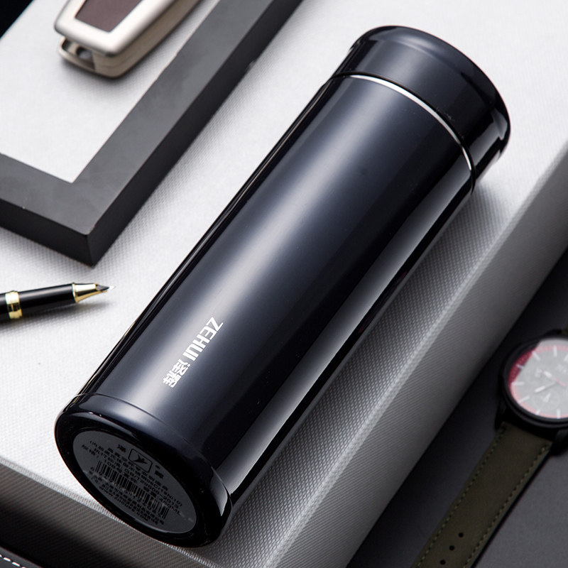 泽辉保温杯男女士便携简约茶杯304不绣钢杯子大容量商务水杯定制