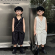 男童夏季套装2025新款儿童潮男孩时髦短袖背心马甲短裤痞帅气礼服