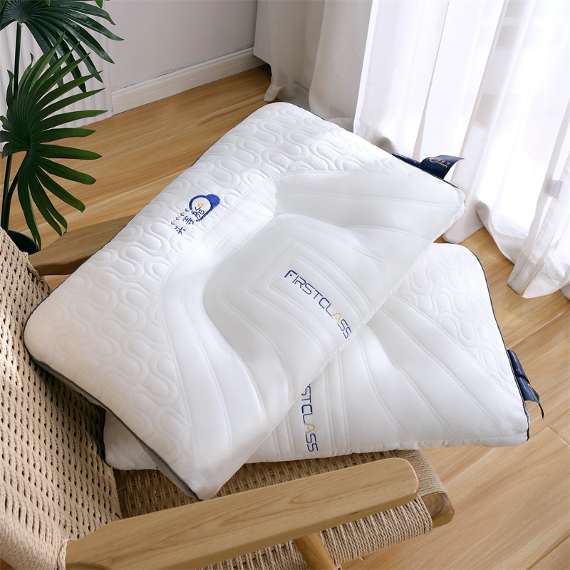 头等舱定型SPA枕头舒适睡眠针织高弹羽丝枕芯家用单人48x74cm宿舍
