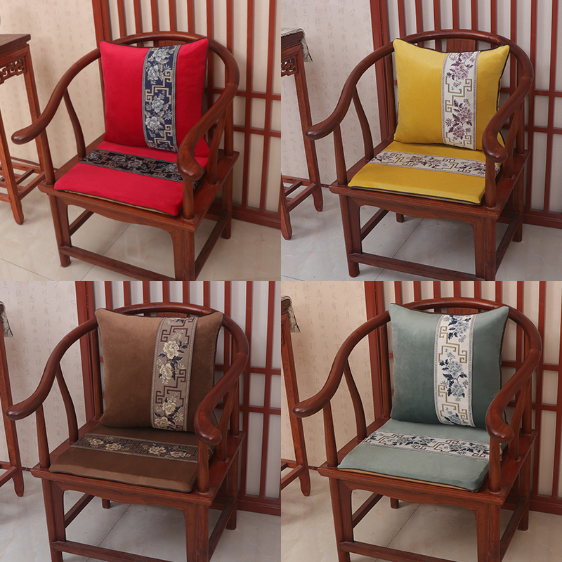 中国风沙发海绵椅垫茶圈椅太师椅餐桌椅古典椅红木沙发坐垫防滑