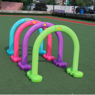 热卖幼儿园跨栏钻洞钻圈 体育活动器材玩具 儿童钻山洞拱形门塑料