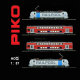 火车女侠模型PIKO HO型  58115图林根快车 BR193双头双层双厢 套