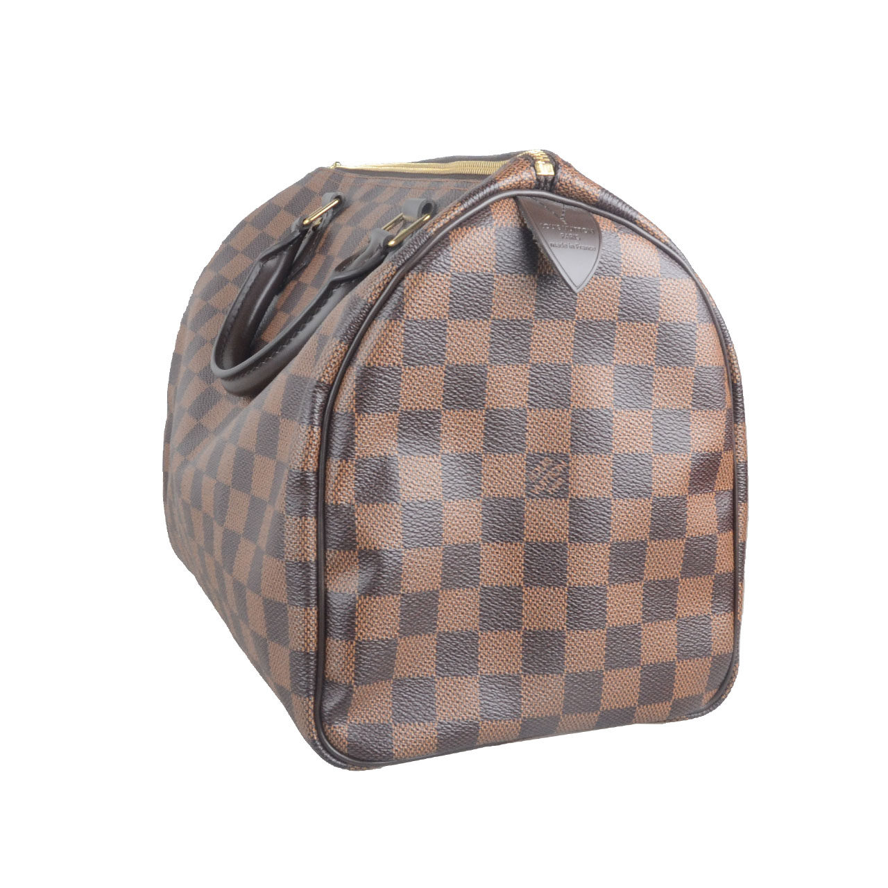 [9.8新]路易威登lv女士经典棋盘格speedy枕头包手提包