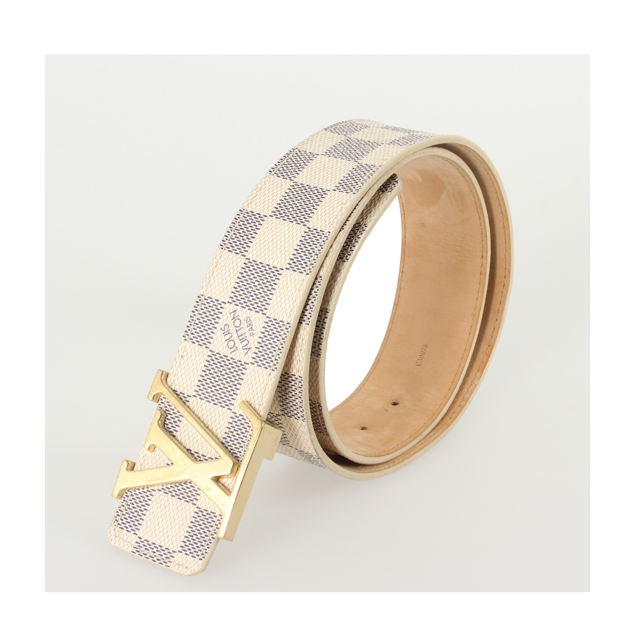 【9.0新】 lv/路易威登 经典款棋盘格女士皮带