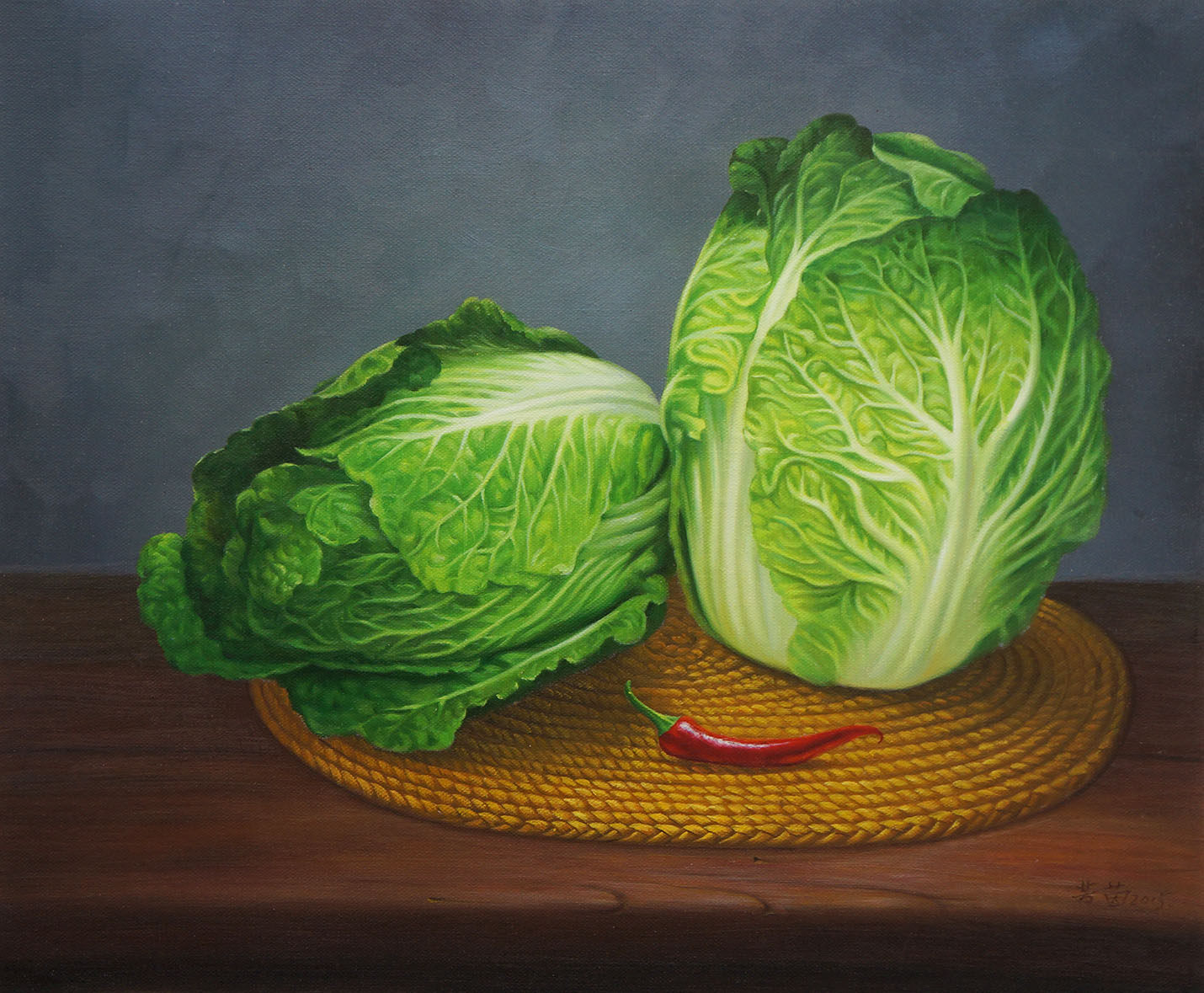 《百财图》林芳茵 布面油画