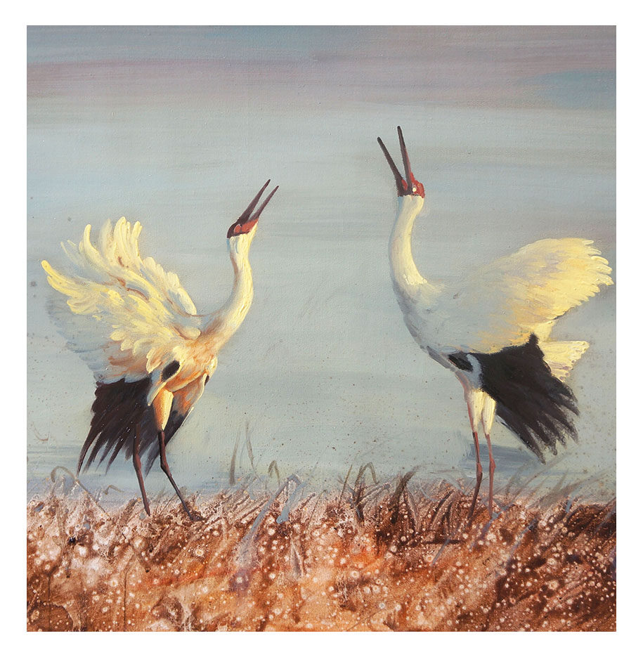 《鹤舞》宋燕 布面油画