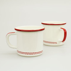 出口日本加厚搪瓷杯 珐琅茶缸马克杯 咖啡杯牛奶杯刷牙杯搪瓷杯子