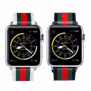 watch4尼龙表带apple watch4/3/2/1代腕表带男女款38/44mm手表带