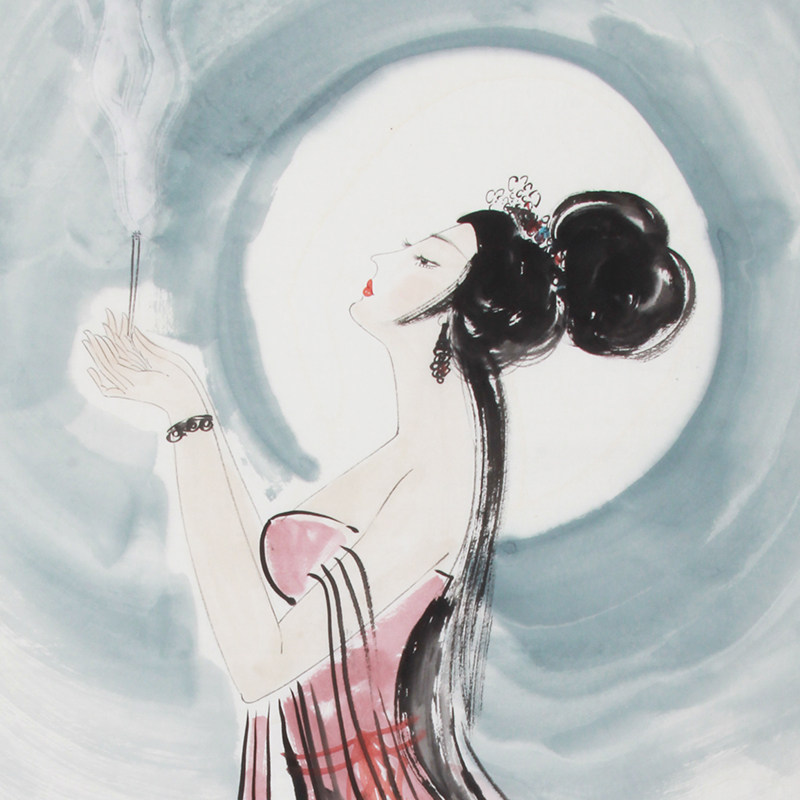 郭向楠《精品人物系列 貂蝉拜月》