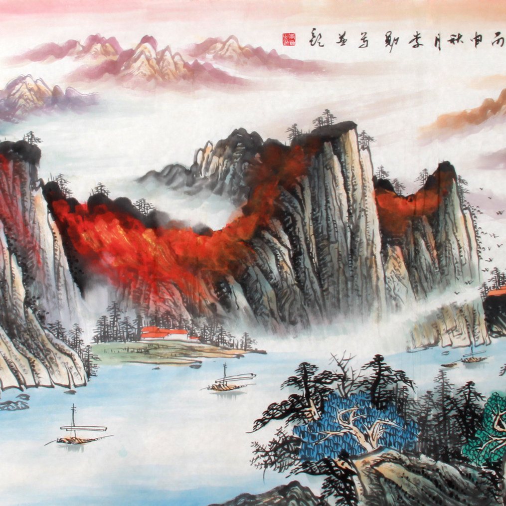 李勋《精品山水系列 小六尺锦绣山河》中美协