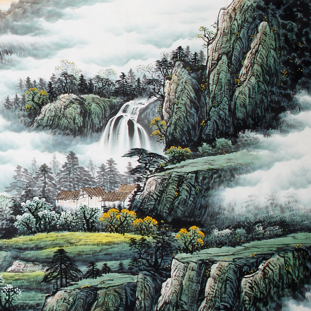 吴成建《精品山水八尺富水长流》中美协