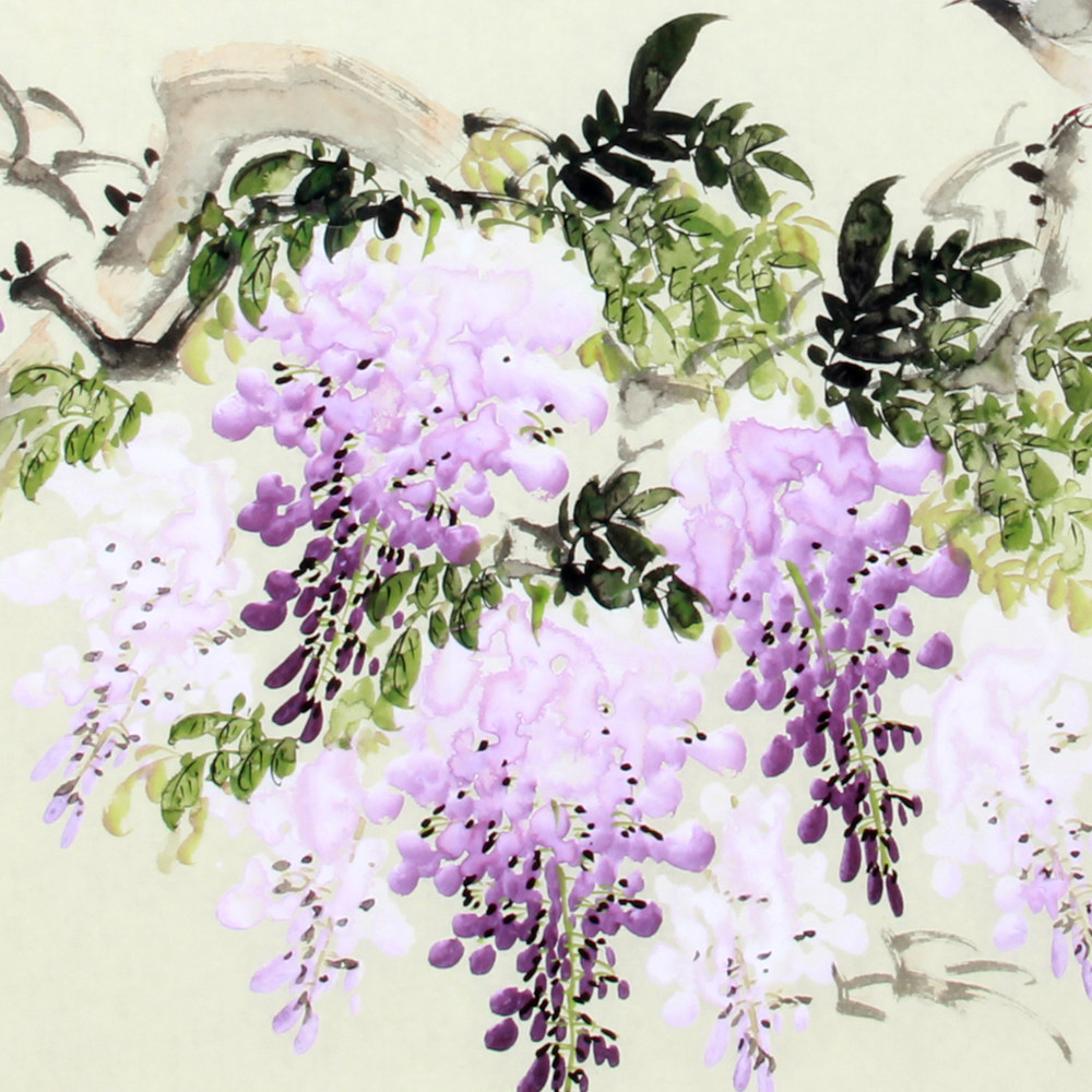 许国欢《精品花鸟系列 紫玉飘香》省美协