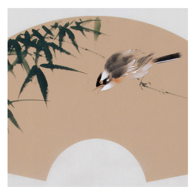 许世平《精品花鸟扇面四组图》