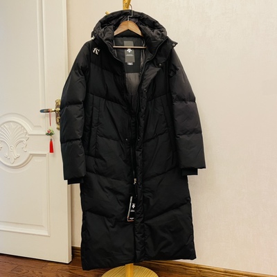 男女 D 迪 冬长款过膝拉链羽绒服 0323SDJ94 L码441克白鹅绒