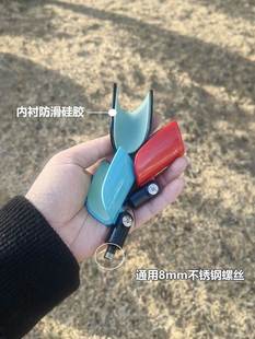 竞技支架头黑坑自动回弹架杆头蝴蝶头钓鱼竿炮台羊角头渔具配件