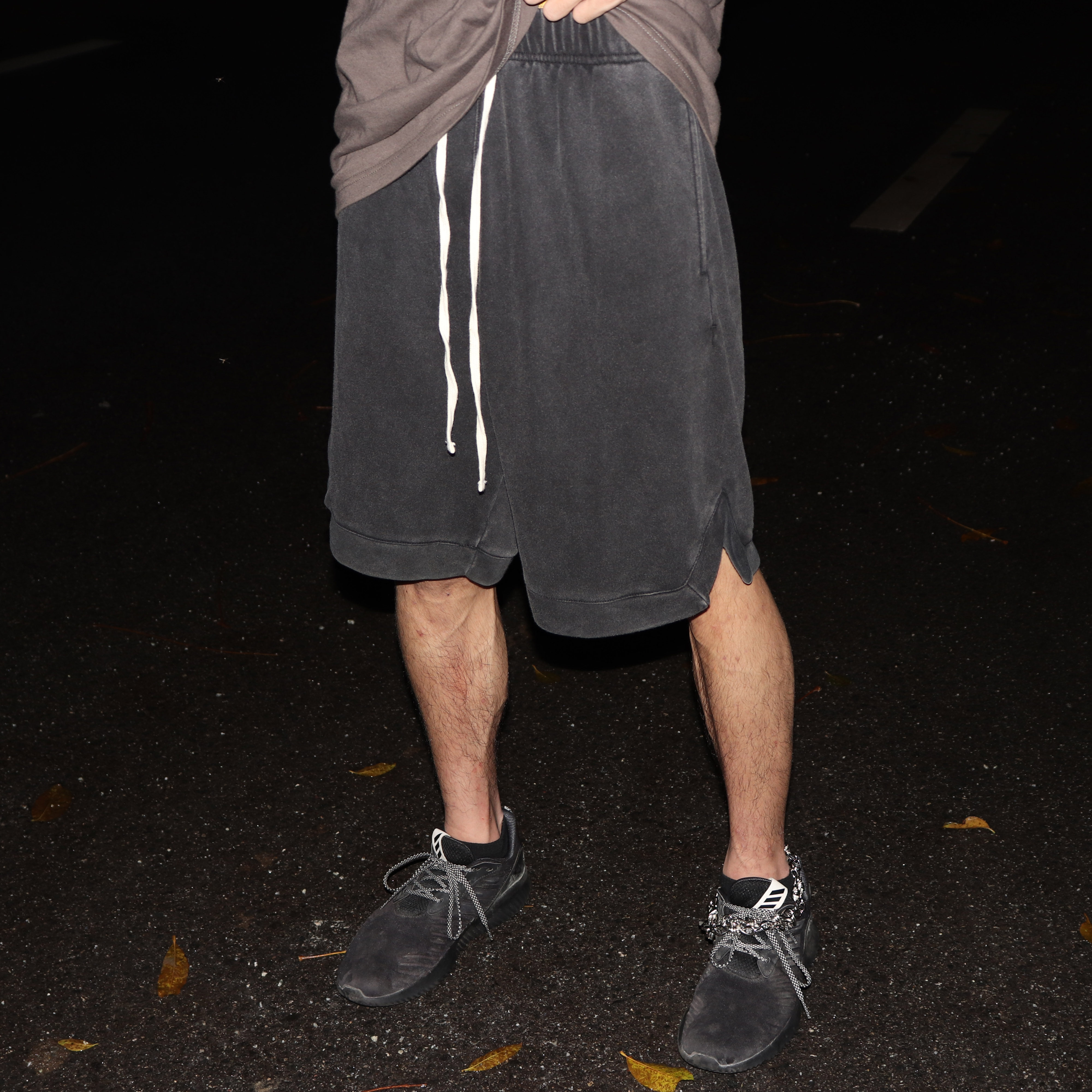 huffnpuff水洗做旧国潮牌kanye侃爷fog风短裤高街短裤男女