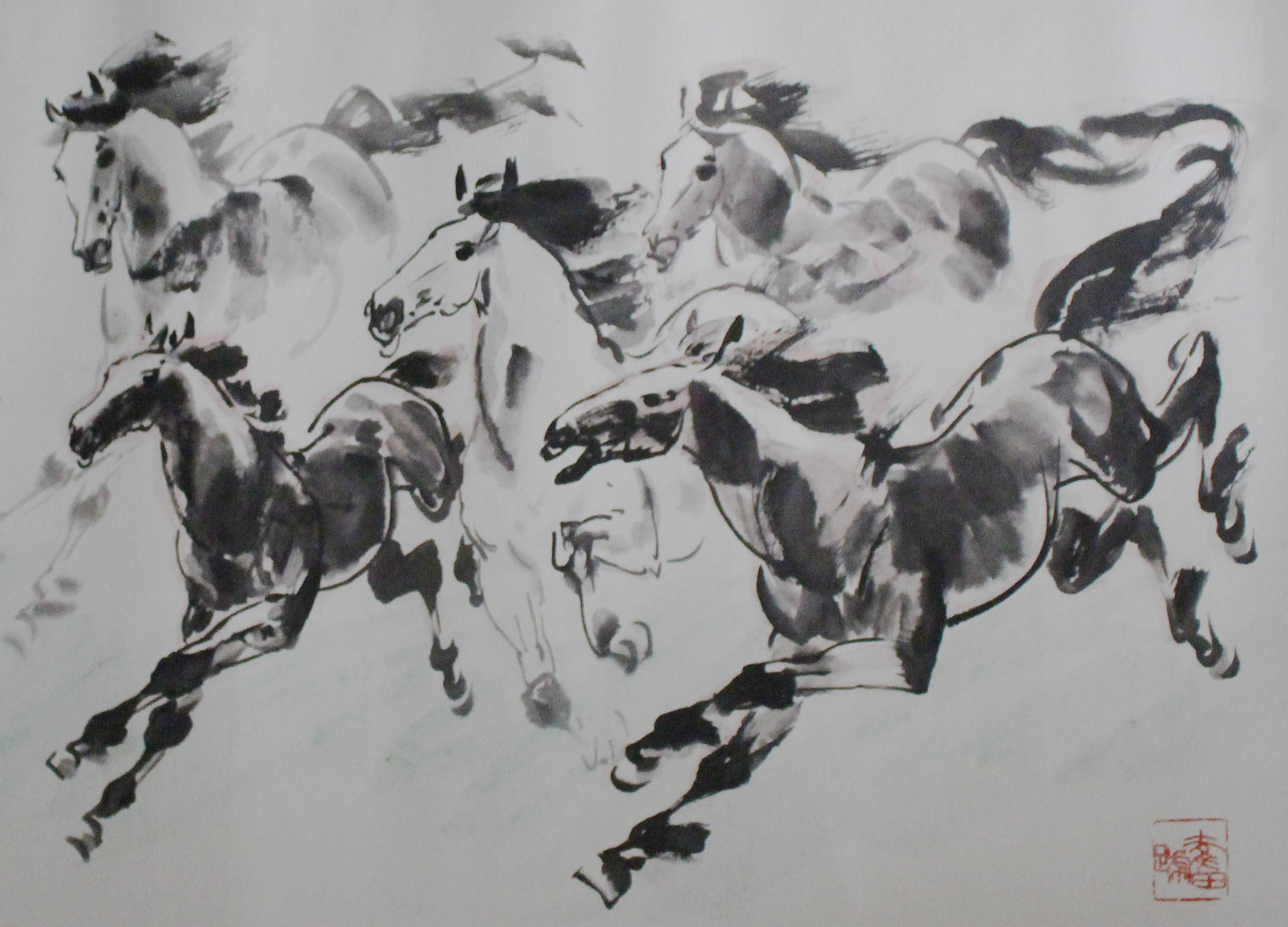 张乐毅《六骏图》中美协会员 山东省美协理事