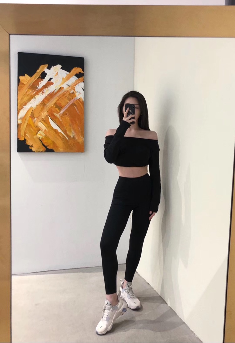 打底裤 肯豆同款高腰款光版专业级的打底裤legging黑色无痕健身裤在类目 女装/女士精品, 裤子, 打底裤中 - 来自Buy2taobao.com提供专业的淘宝代购服务