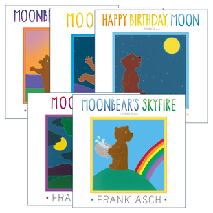 英文原版 Moonbear 月亮小熊系列5册 趣味图画书 看日出/跳舞/捉迷藏 Frank Asch 英文版 进口英语原版书籍